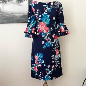 Ronni Nicole Floral Bell Sleeve Dress
